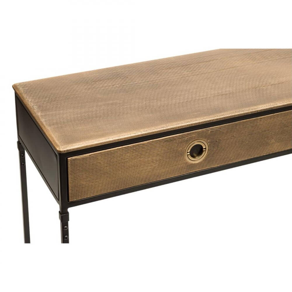 Trendy Iron Console Table with Storage Drawers