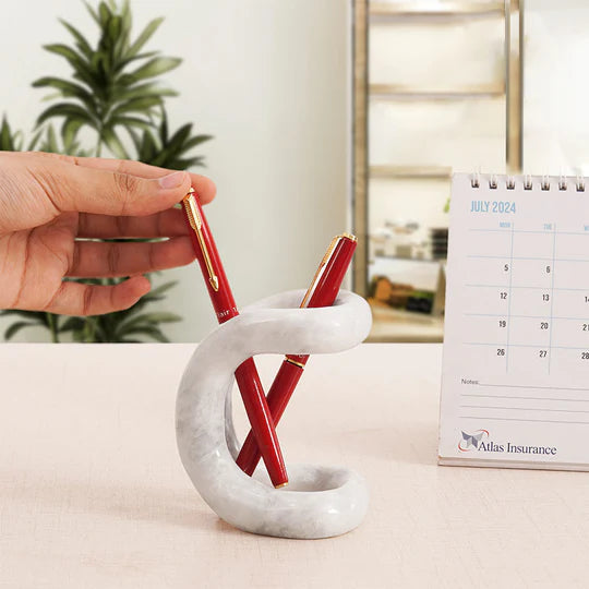 Trendy Polished Stone Toothbrush Holder