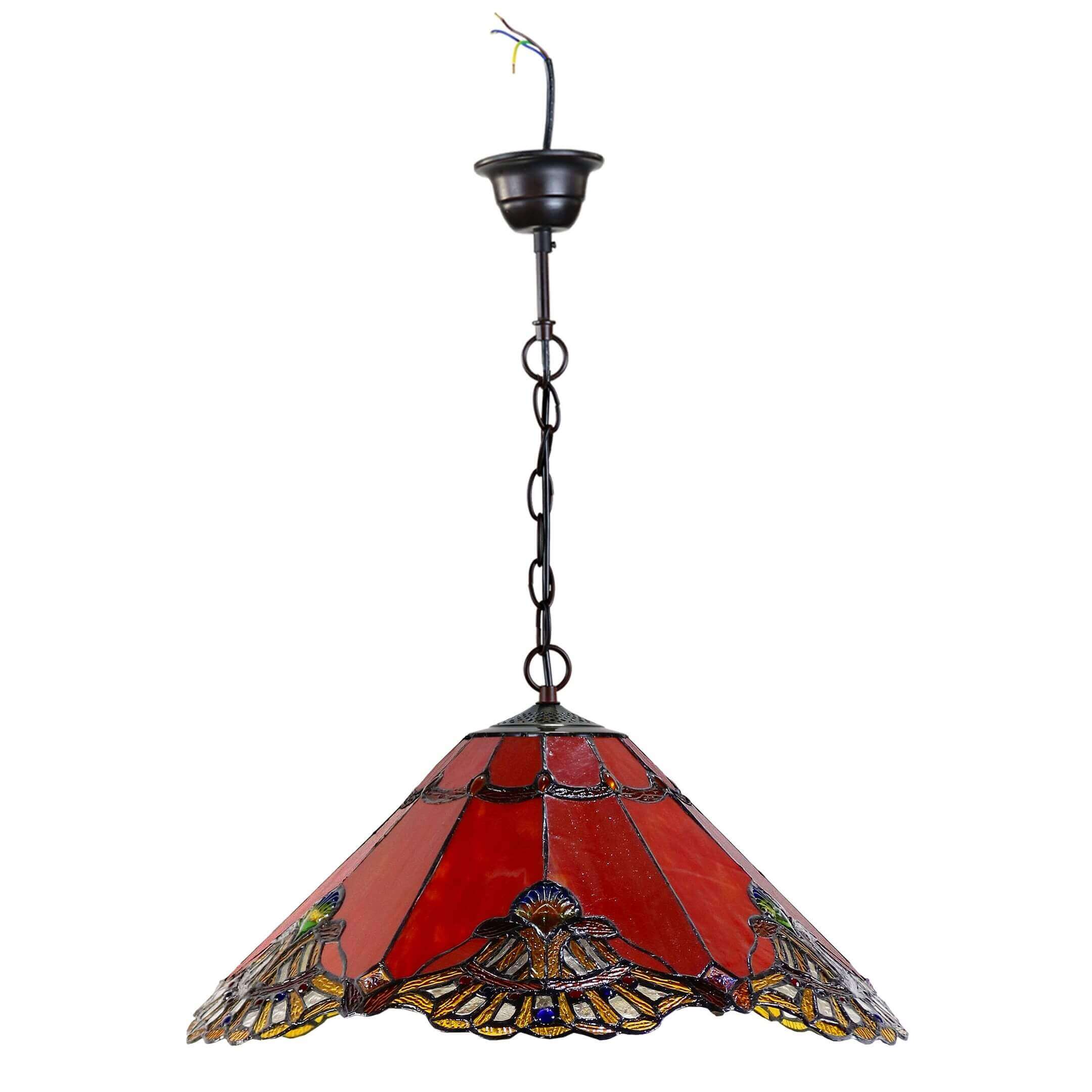 Triangle Aurora Tiffany Glass Hanging Lamp (Available in 4 Colors)