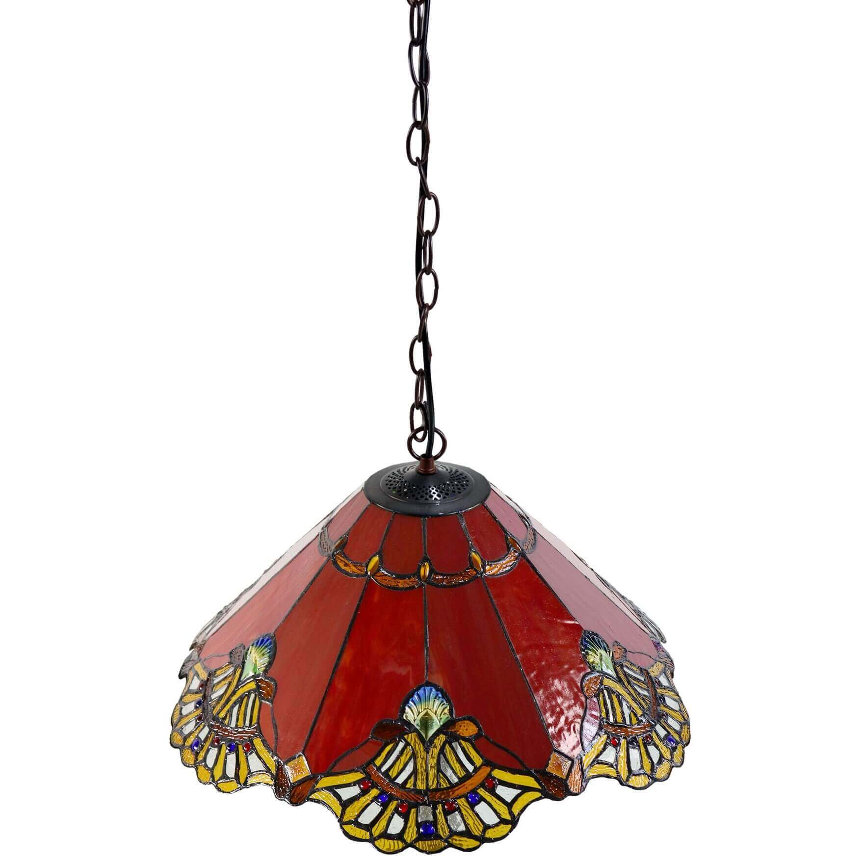 Triangle Aurora Tiffany Glass Hanging Lamp (Available in 4 Colors)