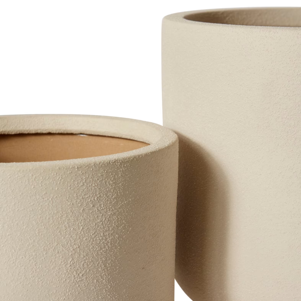 Trio of Modern Minimalist Anders Planters - Grey - Set of 3