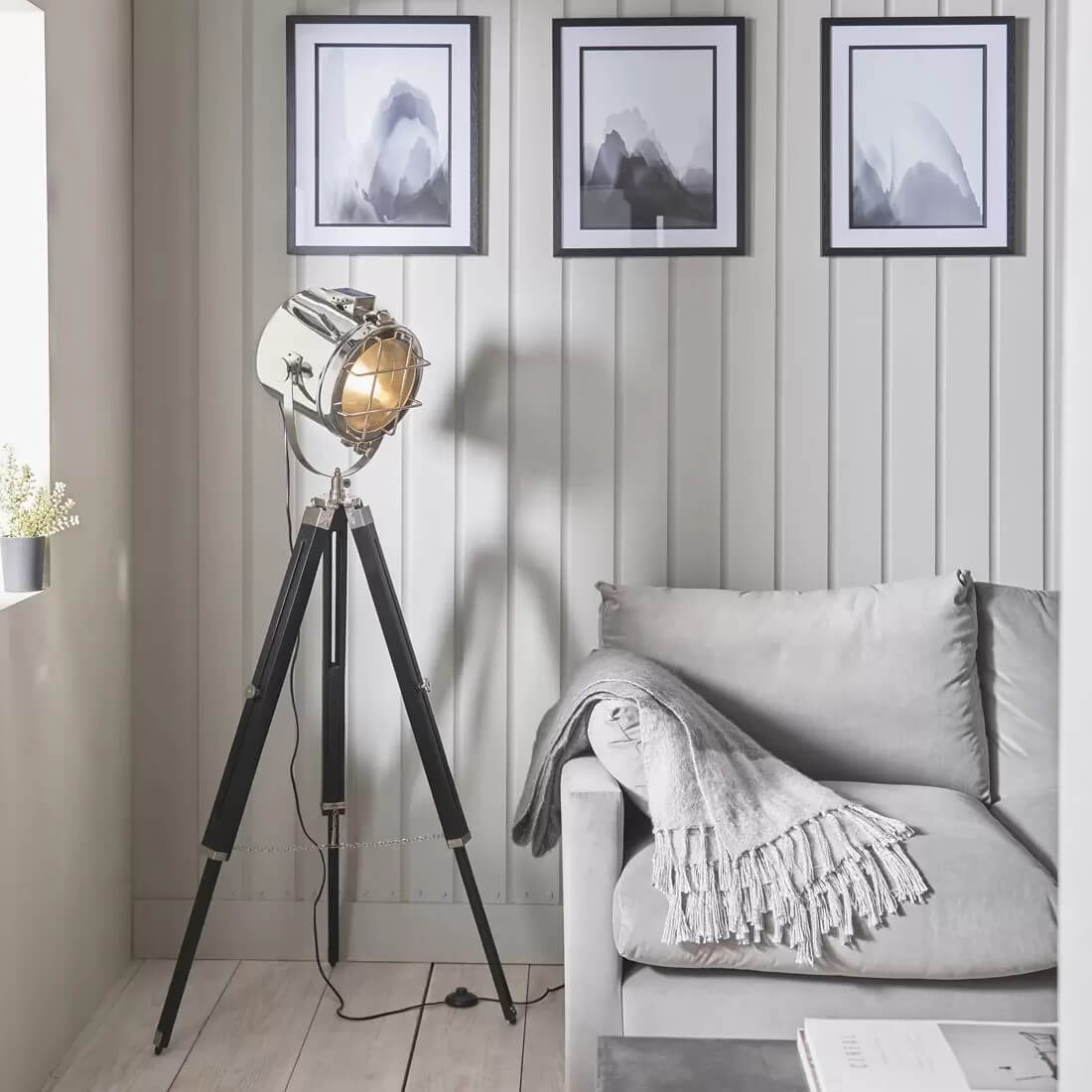 Tripod Elegance In Maritime Large Floor Lamp