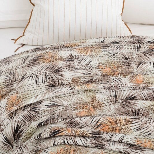 Tropical Leaves Inspired Boho Cotton Doona
