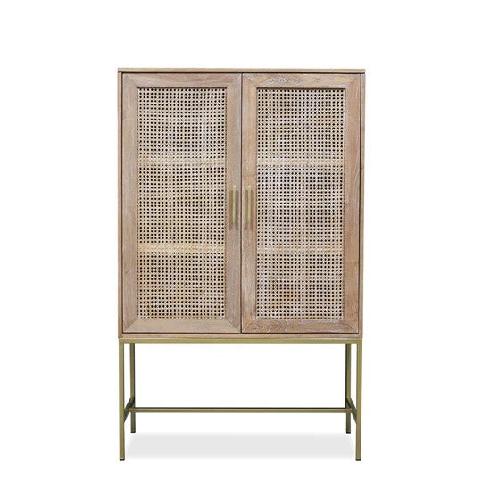 Tropical Retreat Mala Timber and Rattan Tallboy