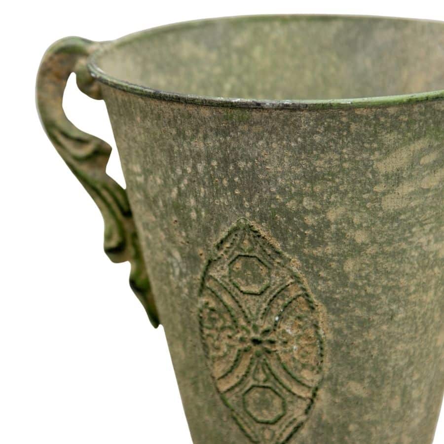 Tuscan Embossed Flute Urn with Handles