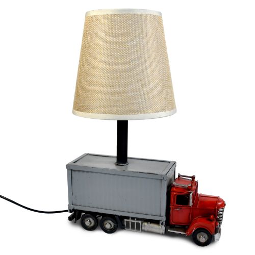 USB powered LED Lamp Container Truck - Red