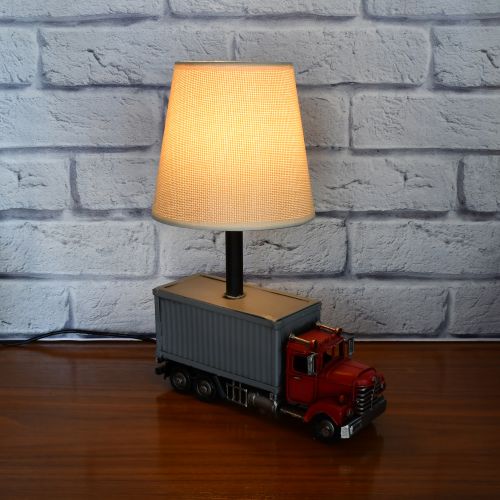 USB powered LED Lamp Container Truck - Red