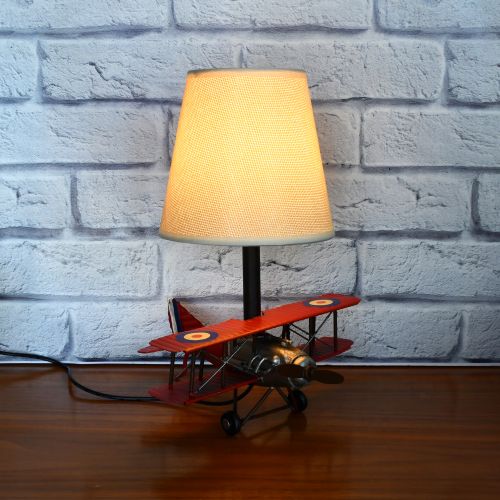 USB powered LED Lamp Curtis Jenny Plane 27cms - Red