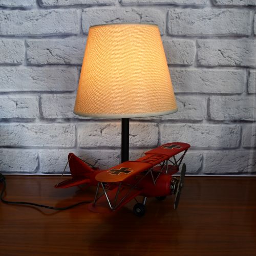 USB powered LED Lamp Curtis Jenny Plane 33cms - Red