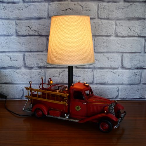 USB powered LED Lamp Fire Engine - Red