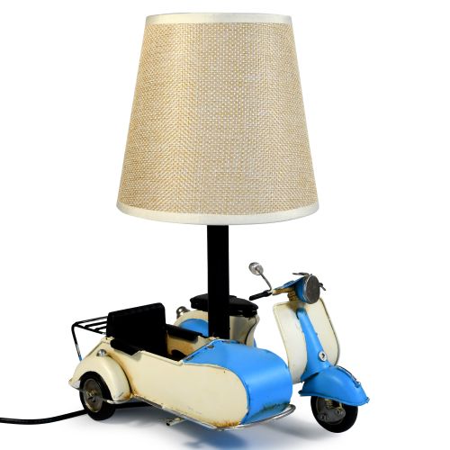 USB powered LED Lamp Scooter and Sidecar - Blue