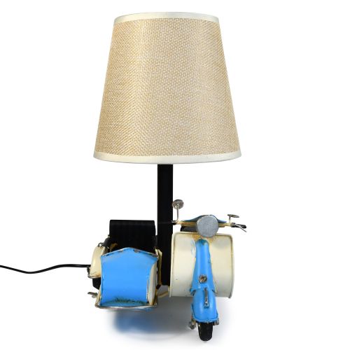 USB powered LED Lamp Scooter and Sidecar - Blue