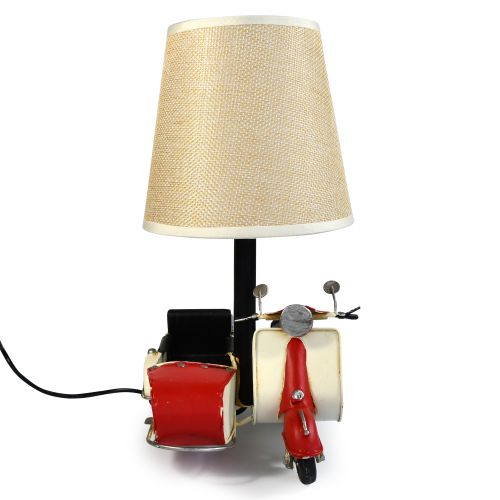 USB powered LED Lamp Scooter and Sidecar - Red