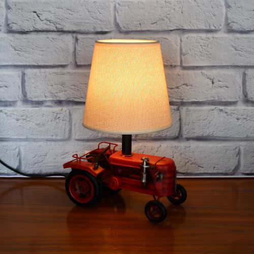 USB powered LED Lamp Tractor - Red