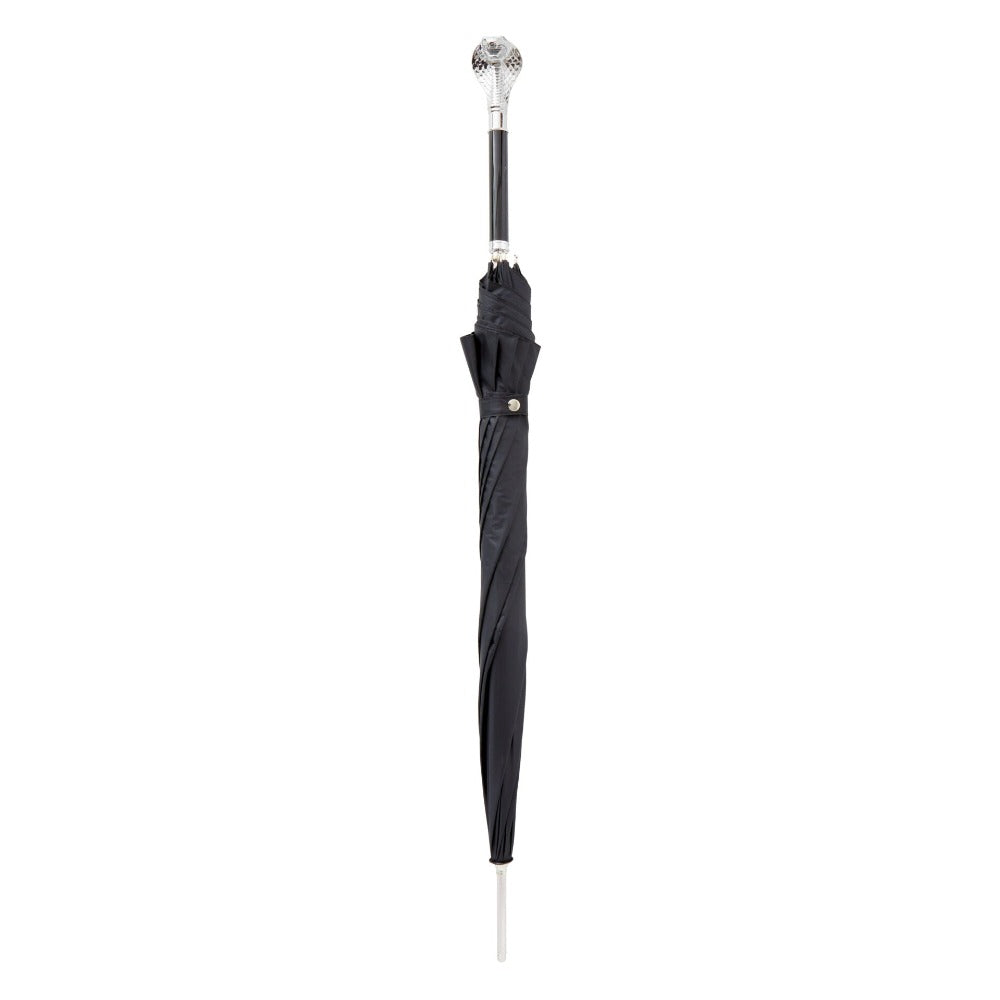 Umbrella With Nickel Cobra Head Handle