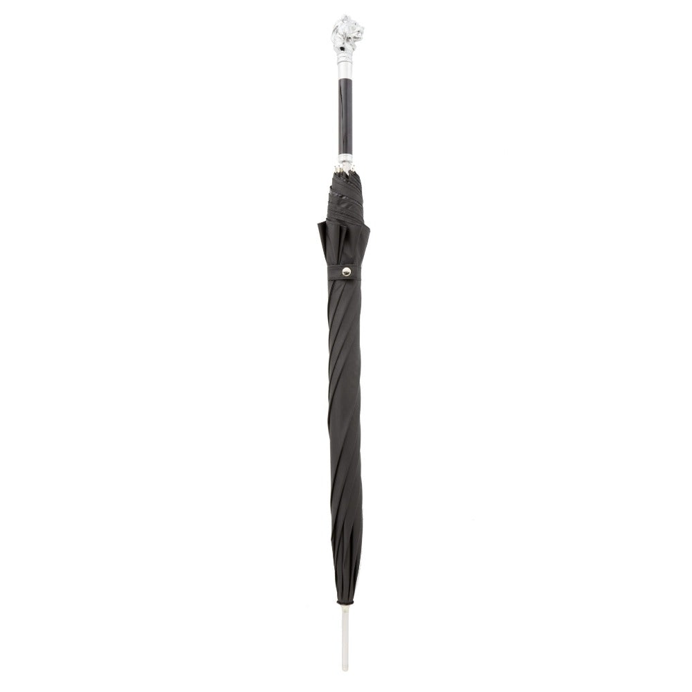 Umbrella With Nickel Lion Head Handle