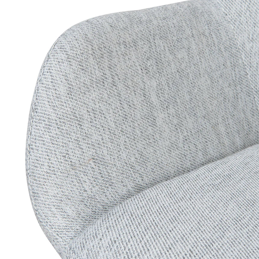 Understated Luxury Fabric Dining Chair - Silver Grey