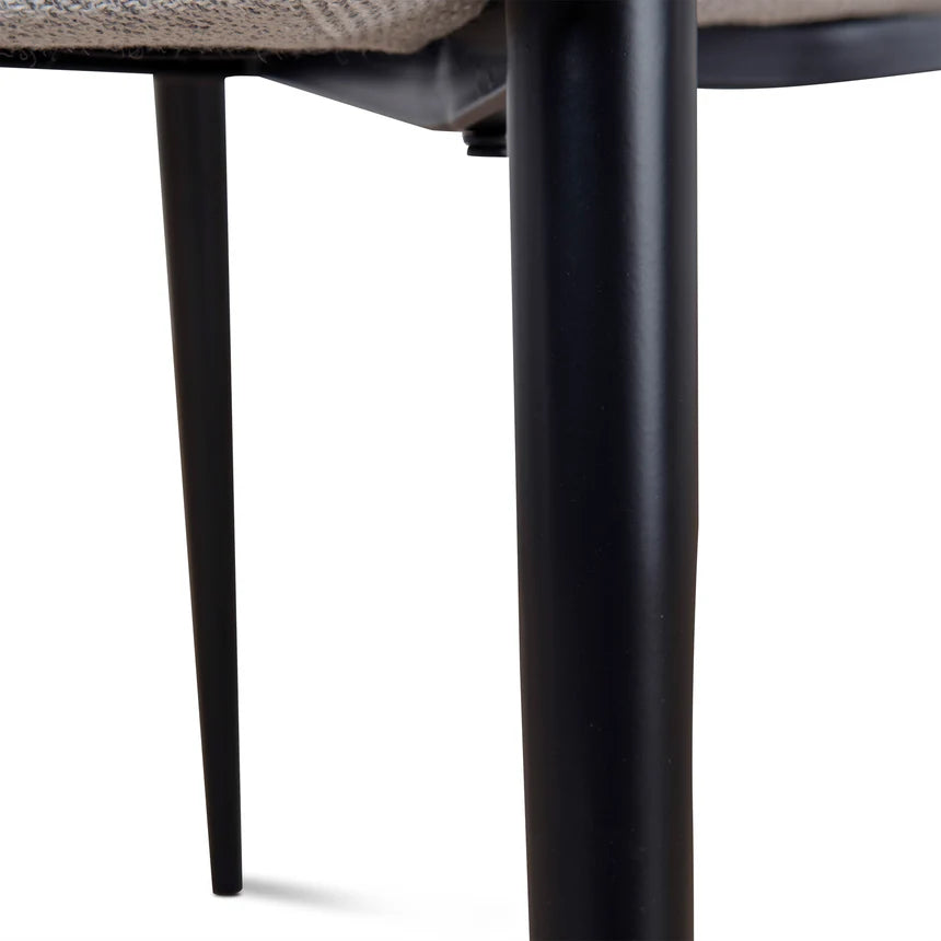 Understated Luxury Fabric Dining Chair - Silver Grey