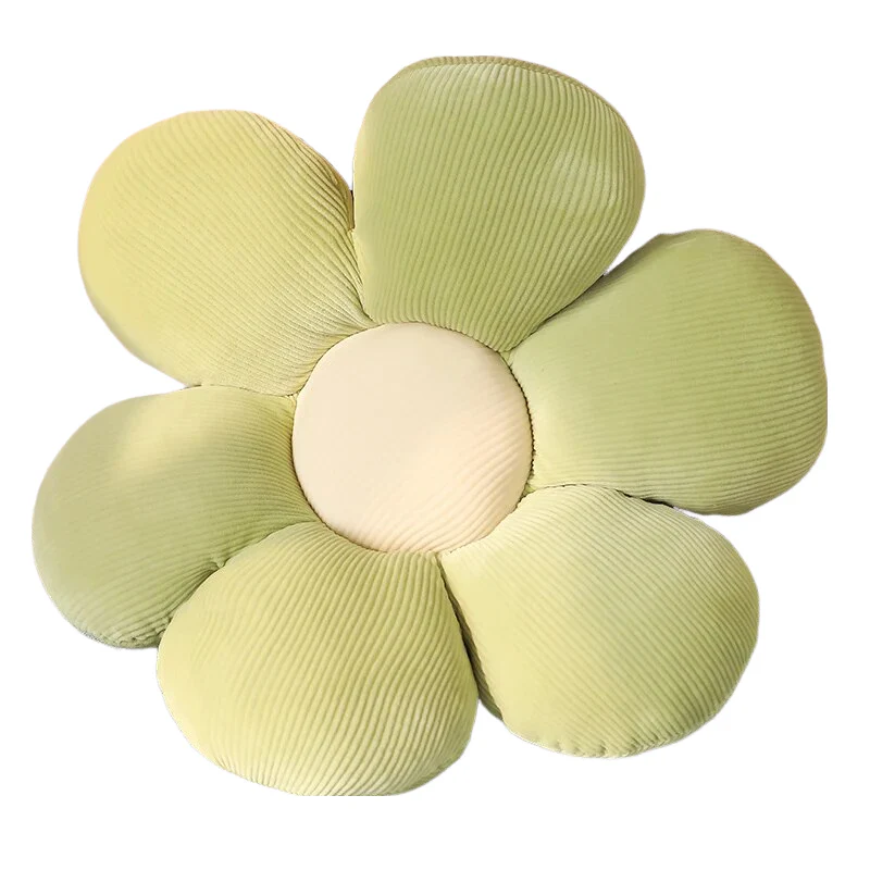 Unique Flower Plush Pillow Seat Cushion 30-35cms - Green