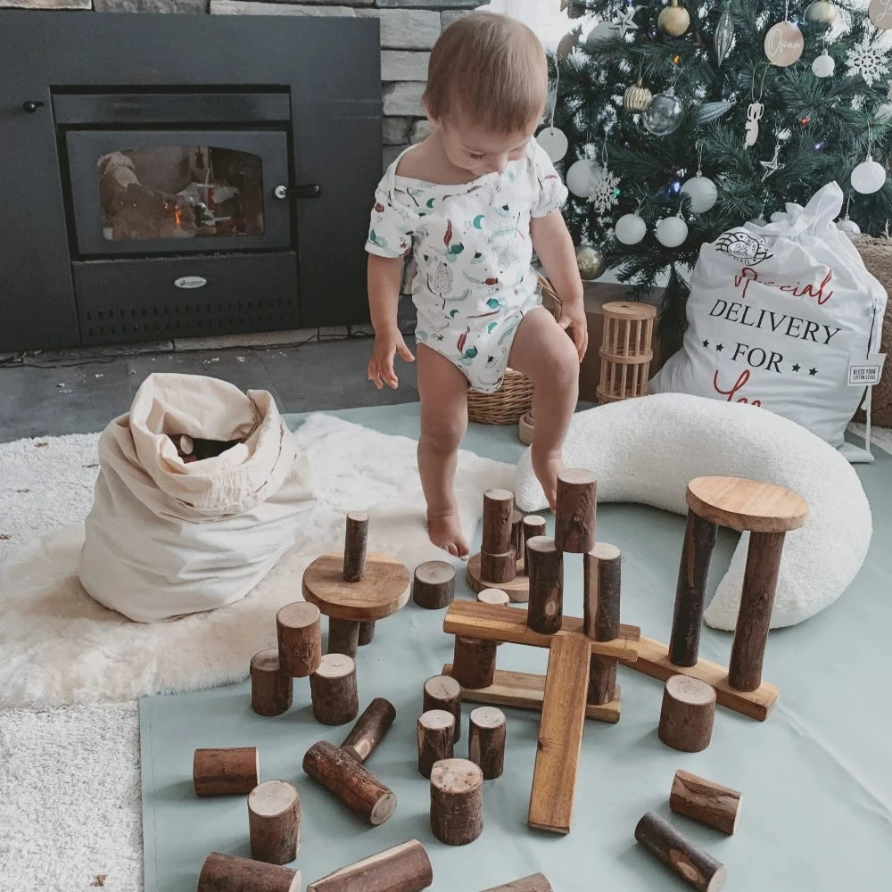 Unique Nature Wooden Tree Blocks - 106 pcs