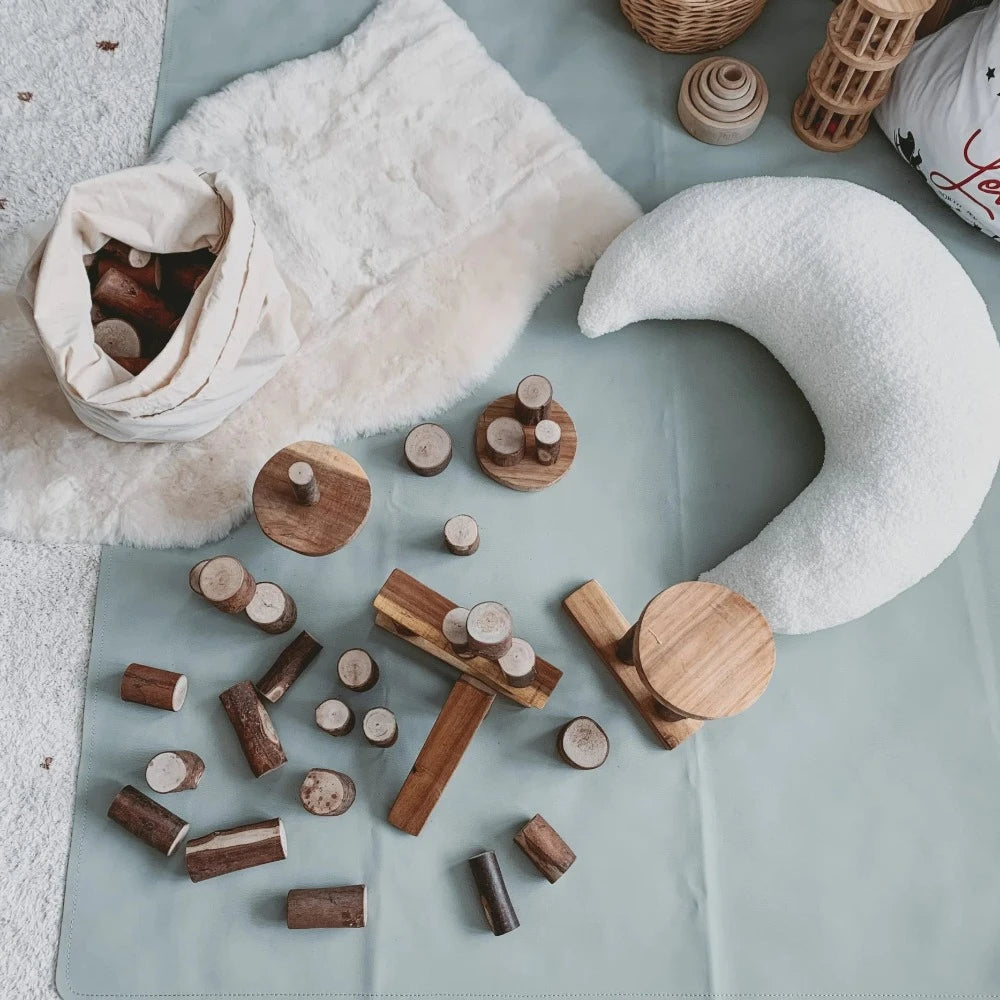 Unique Nature Wooden Tree Blocks - 106 pcs