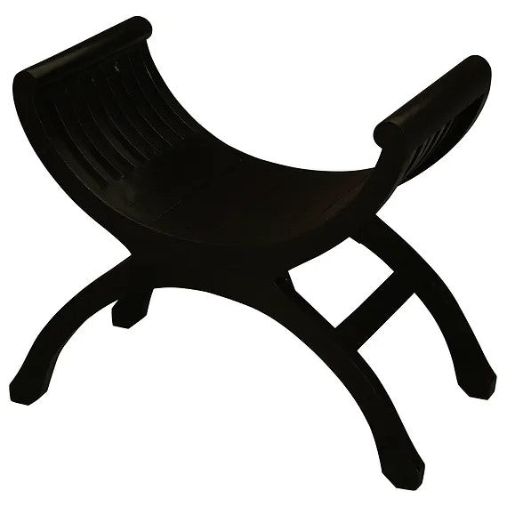 Unique Solid Timber Single Seater Stool - Black