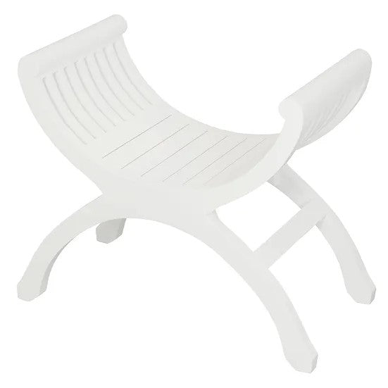 Unique Solid Timber Single Seater Stool - White