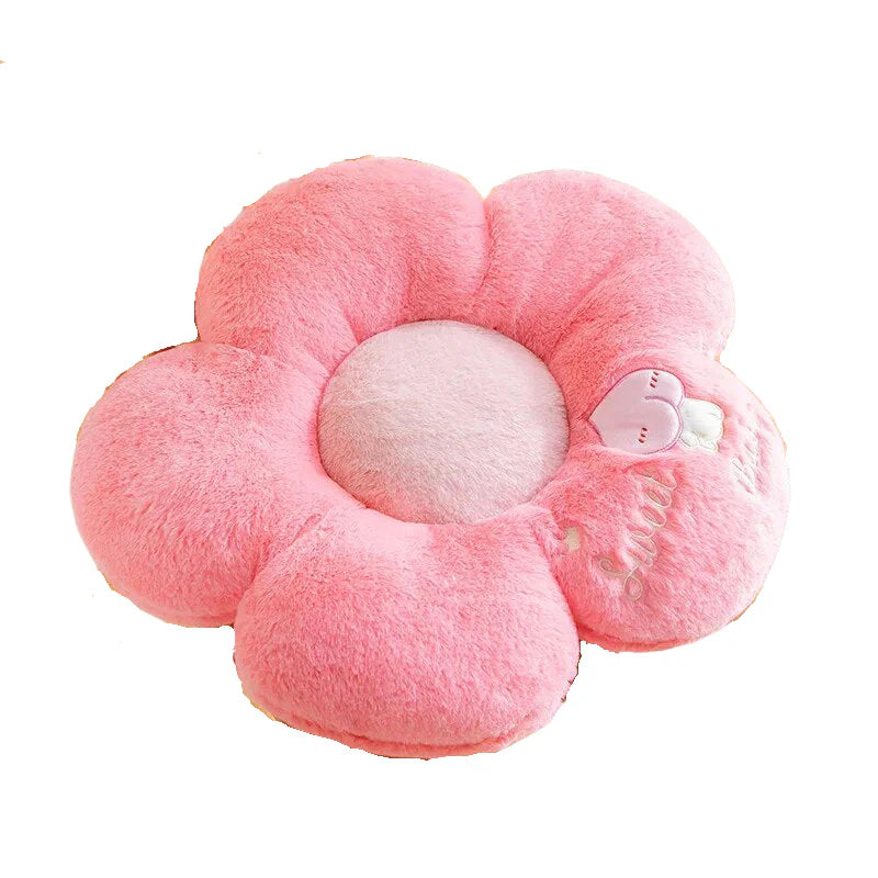 Unusual Flower Shape Stuffed Soft Pillow 50cms - Dark Pink