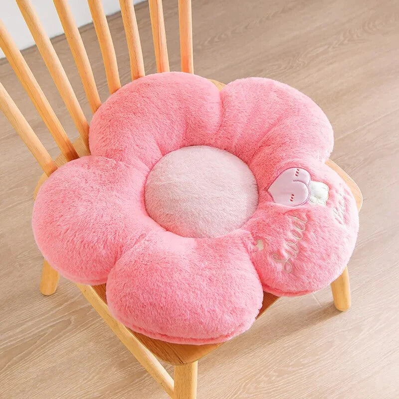 Unusual Flower Shape Stuffed Soft Pillow 50cms - Dark Pink