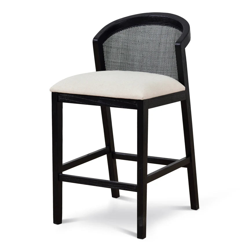 Urban Chic Black Elm Barstool - Light Beige