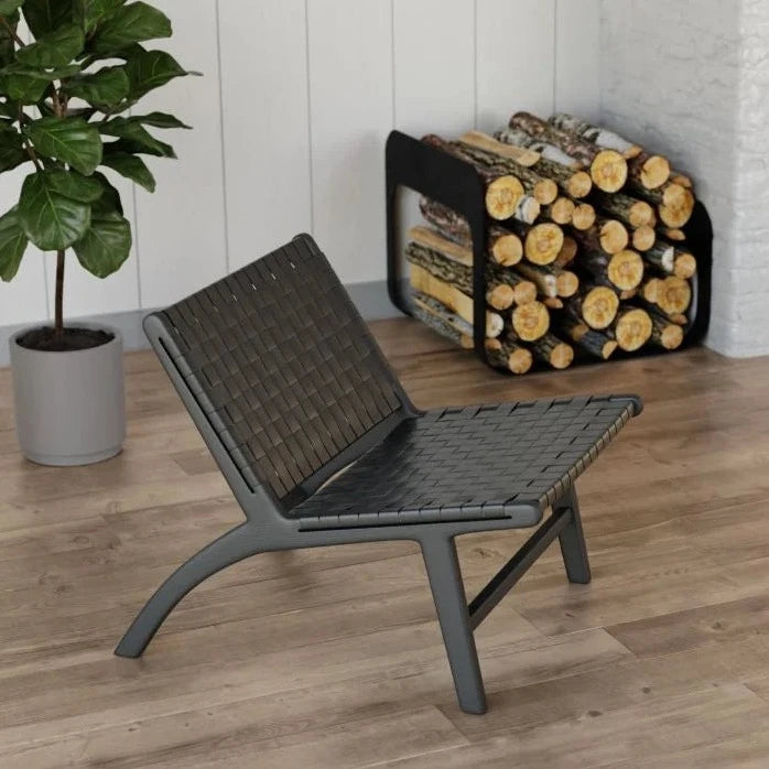 Urban Chic Single Seater Black Woven Sofa