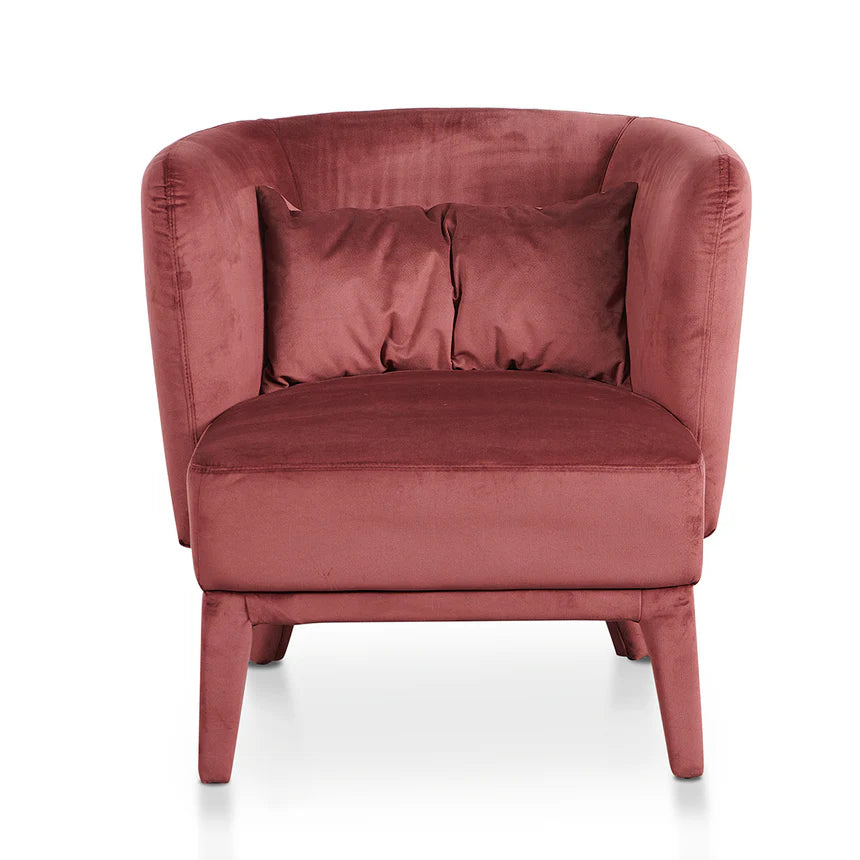 Urban Edge Fabric Armchair - Plum Red