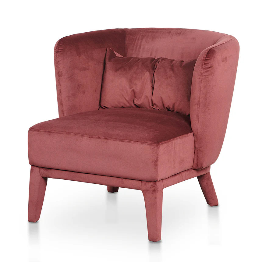 Urban Edge Fabric Armchair - Plum Red