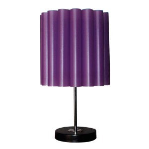 Urban Table Lamp with Fireproof Shade - Purple