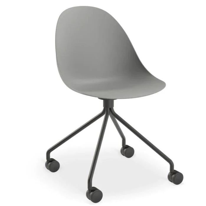 Urban Throne Grey Pyramid Base with Castors Dining Chair