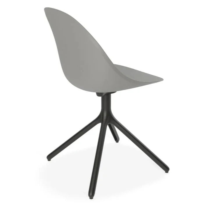Urban Throne Grey Swivel Base Dining Chair