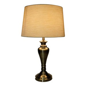 Artisan Crafted Antique Brass Touch Lamp - Gold