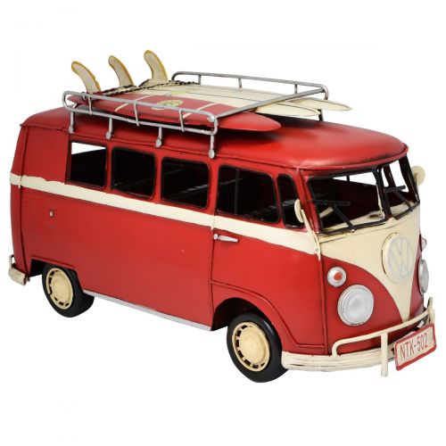 VW Kombi Van with 3 Surfboards Decor 32cms (Available in 3 Colors)