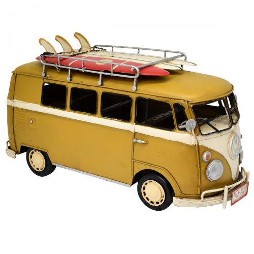 VW Kombi Van with 3 Surfboards Decor 32cms (Available in 3 Colors)