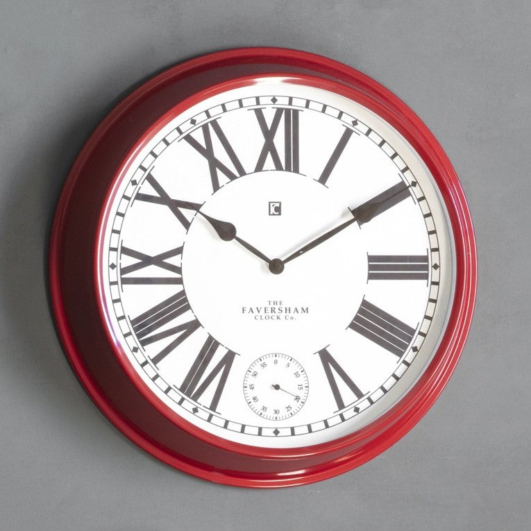 Vermilion Vibe Round Wall Clock Red