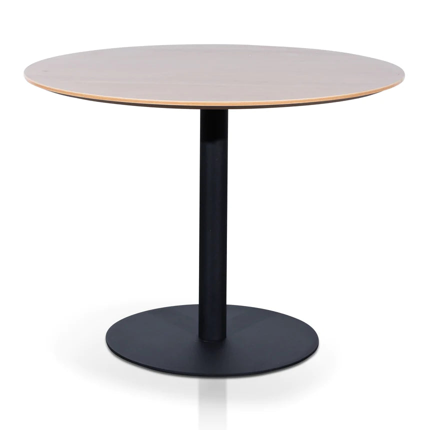 Versa Vibe Round Meeting Table 100cms - Natural & Black