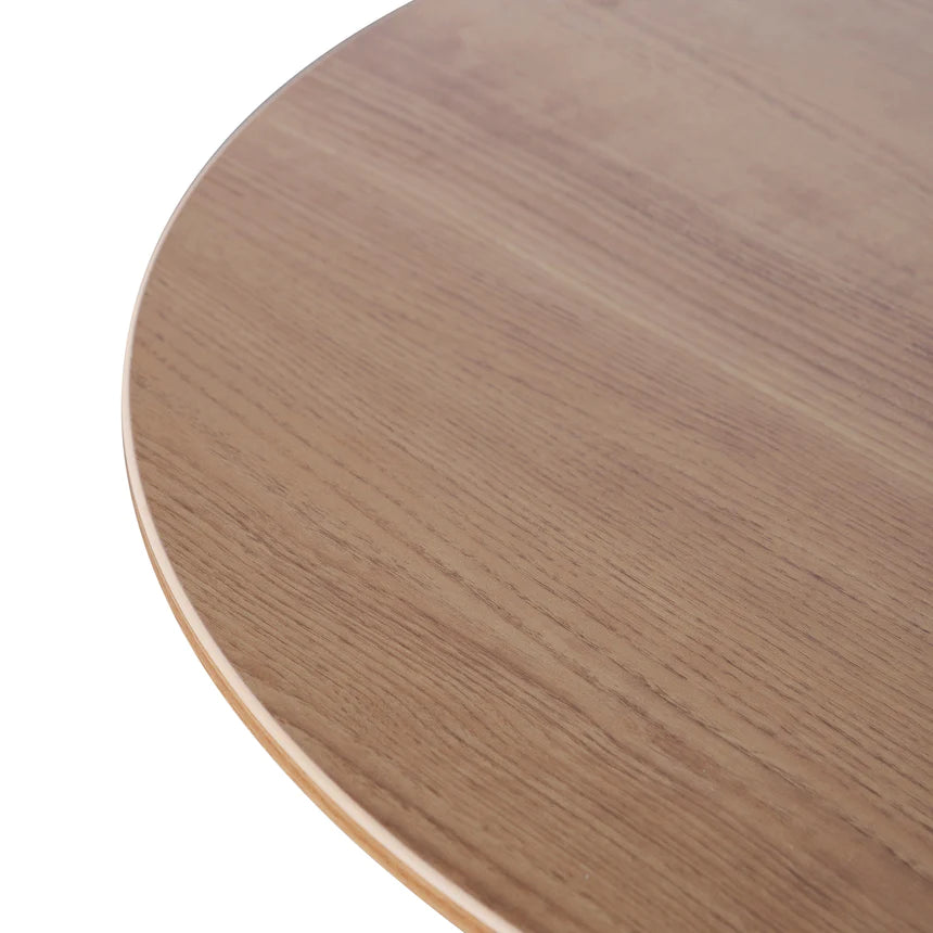 Versa Vibe Round Meeting Table 100cms - Natural & Black