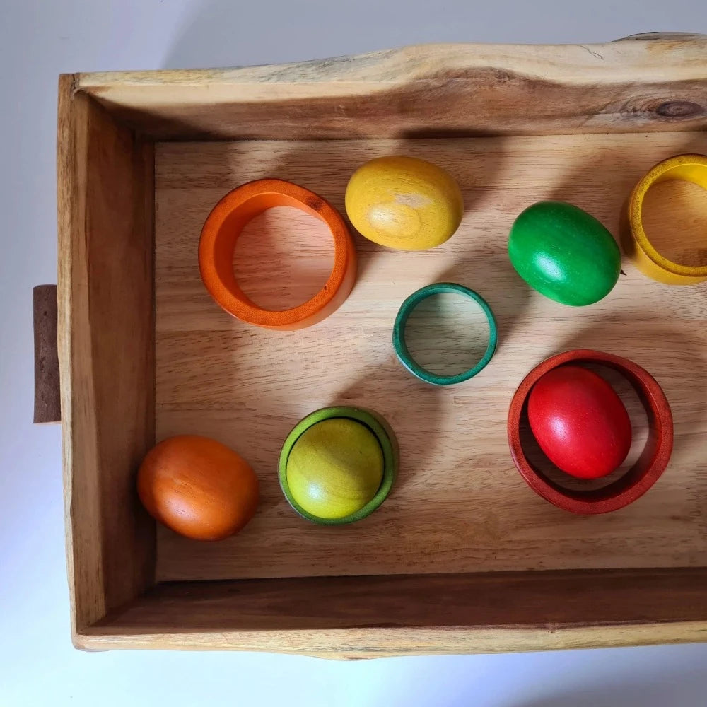 Versatile Bamboo Sorting Trays - Set of 3