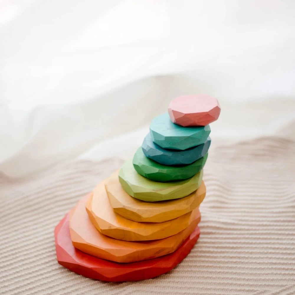 Versatile Educational Colored Stacking Stones