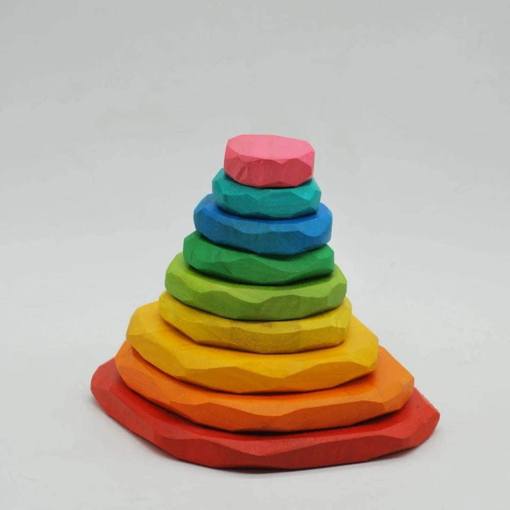 Versatile Educational Colored Stacking Stones