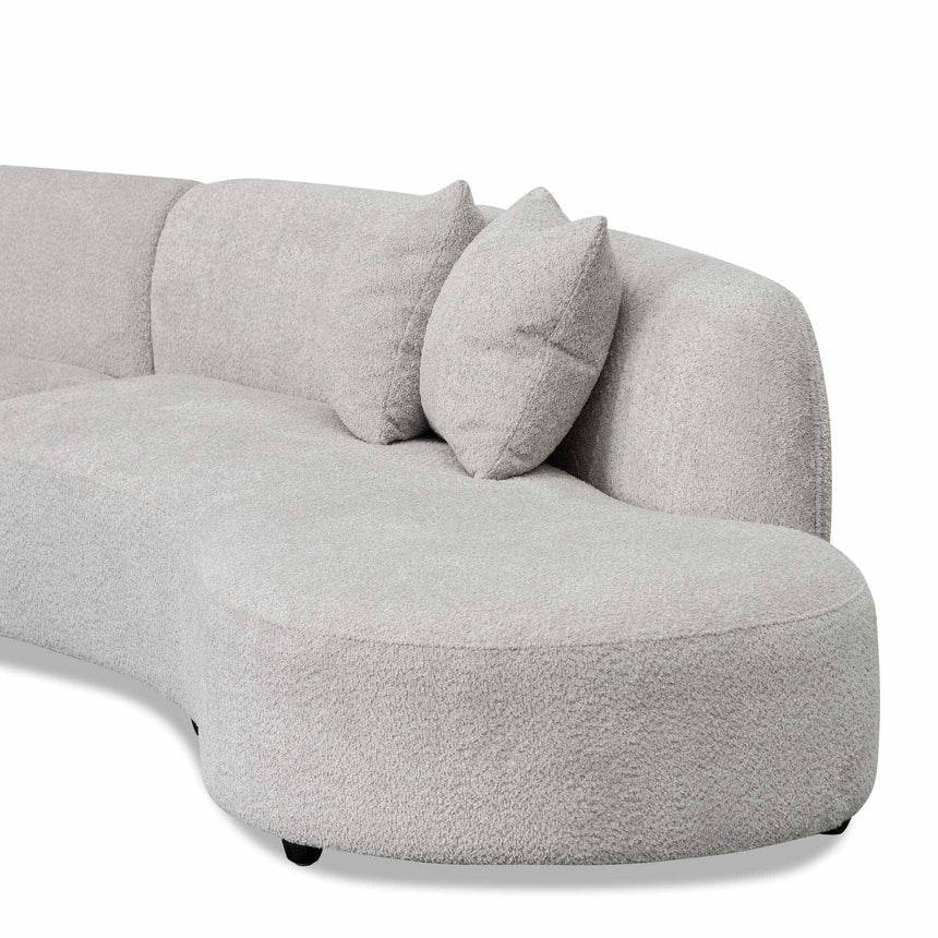 Versatile Elegance 3-seater Right Chaise Sofa - Light Grey