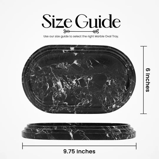 Versatile Serving Accent Oval Tray - Black