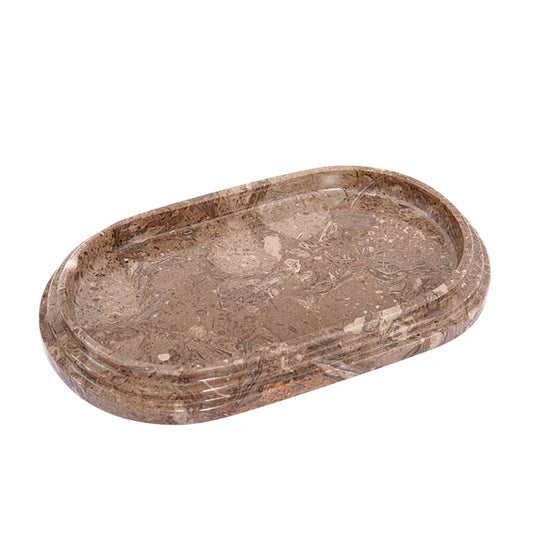 Versatile Serving Accent Oval Tray - Grey