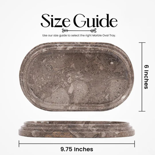 Versatile Serving Accent Oval Tray - Grey