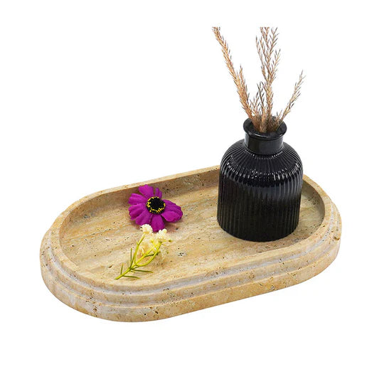 Versatile Serving Accent Oval Tray - Natural